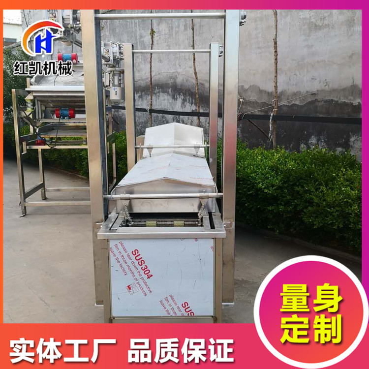 供应全自动花生油炸流水线 隧道式裹粉花生油炸机设备 厂家供应