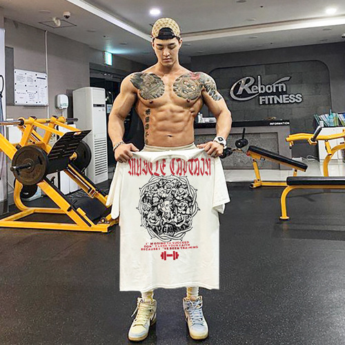 Muscle Brothers Loose T-Shirt for Men - Korean Style Sporty Casual Short-Sleeve Large Size Pure Cotton Basketball Training Top Running