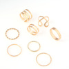 Set, ring, accessories, Japanese and Korean, 8 pieces, on index finger