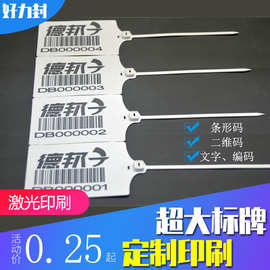 一次性快递物流挂签吊牌园林绿化标签塑料扎带煤矿大号挂牌封条