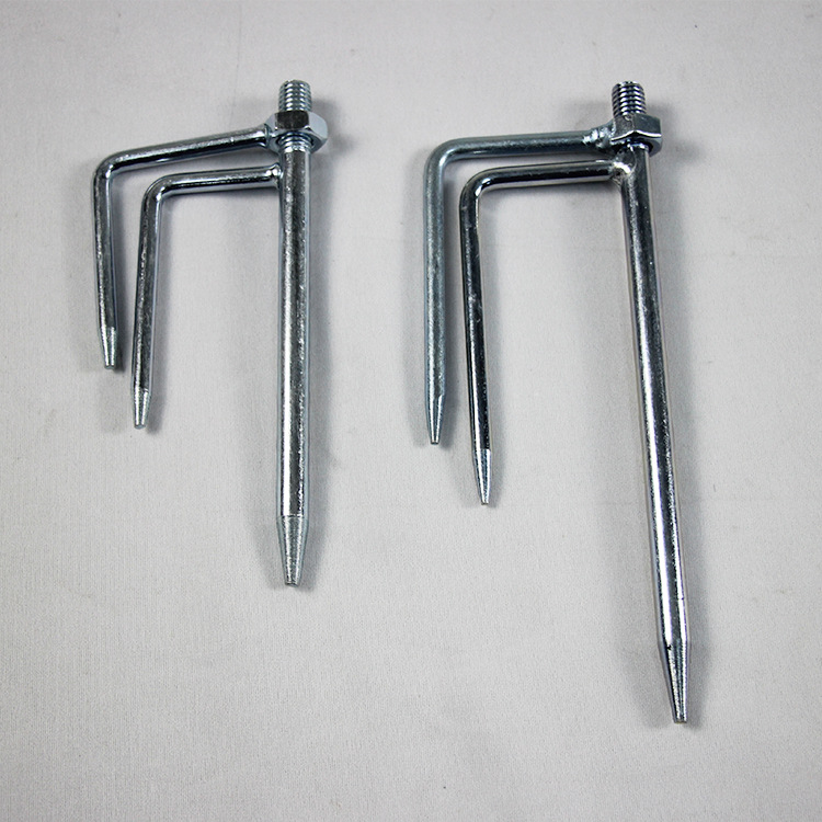 厂家直供大号小号钓鱼伞地插防风叉钓鱼伞固定镀锌铁插脚现货批发|ru