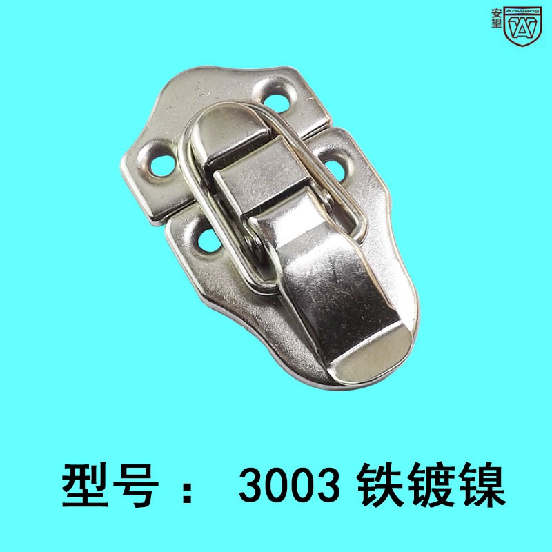 Anwang 3003 botón de caja de herramientas botón de hierro botón de cerradura botón de boca de pato botón de caja de madera botón de hierro