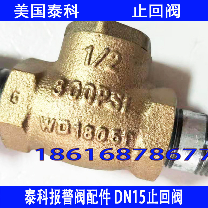 美国FM认证止回阀DN15单向阀湿式报警阀泰科TFP止回阀泰科喷淋头
