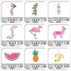 Computer Embroidered Rose Fabric Patch, Fashion Accessory DIY Embroidery Sticker, Decorative Sticker Patch Wholesale