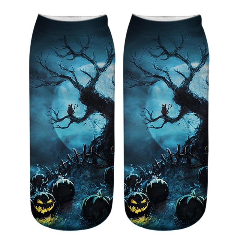 Women's Cute Pumpkin Polyester Cotton Printing Ankle Socks display picture 5