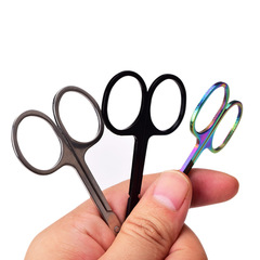 Manufacturer wholesale tattoo embroidery stainless steel beauty nose hair eyebrow small pointed eyelash scissors eyebrow trimming scissors