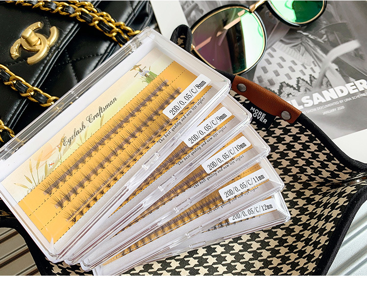 0.05草人20根假睫毛热熔朵毛eyelash单簇种植眼睫毛自然嫁接睫毛详情图9