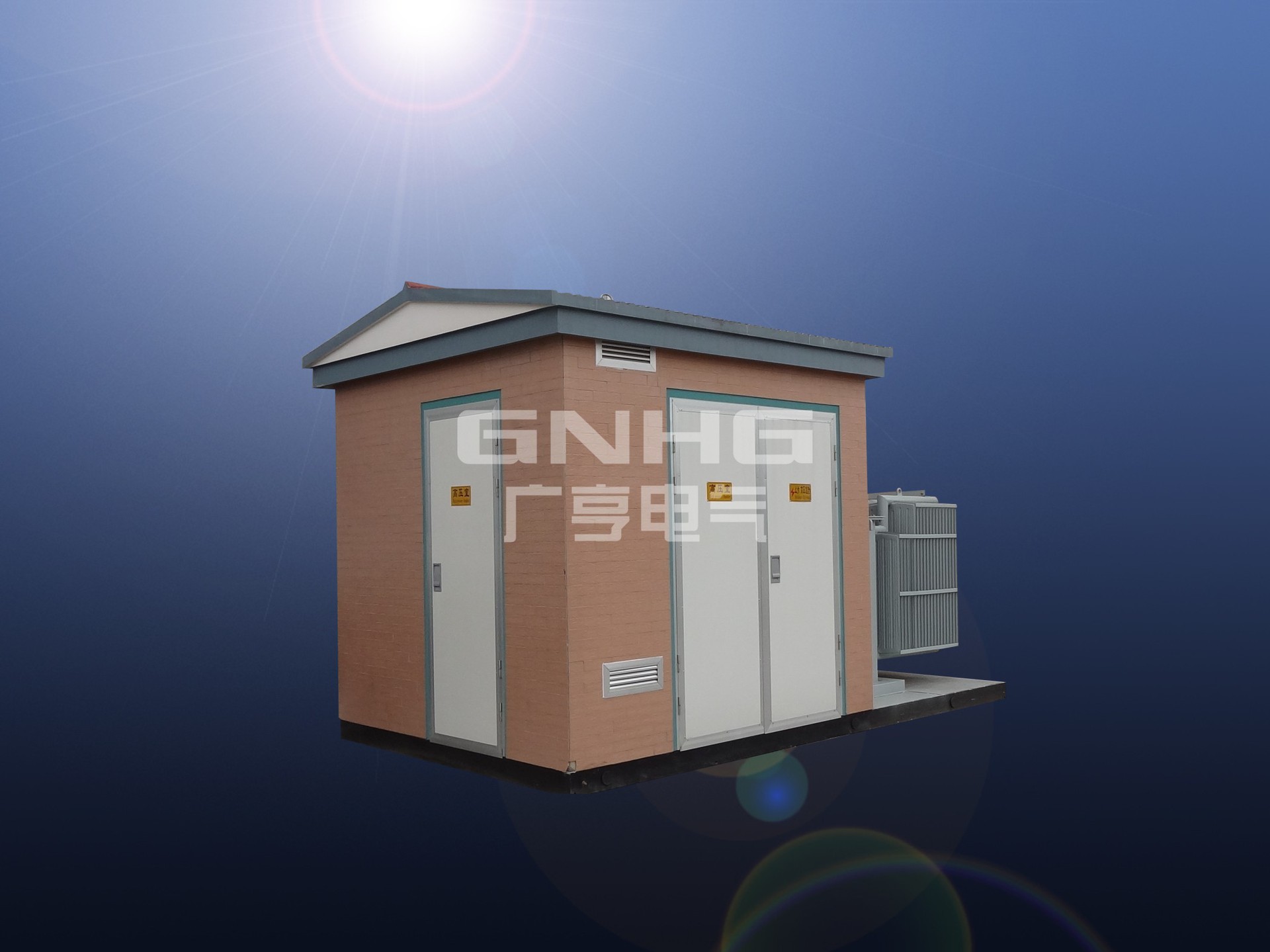 欧美结合/非金属组合箱变外壳/水泥贴瓷砖非金属箱变壳体35KV华变