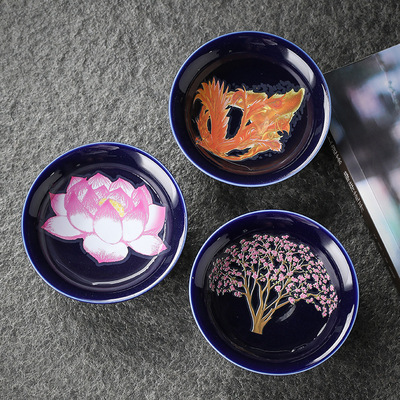 主人杯熱變色品茗杯大號茶盞功夫茶杯陶瓷鬥笠杯茶具茶碗中秋送禮