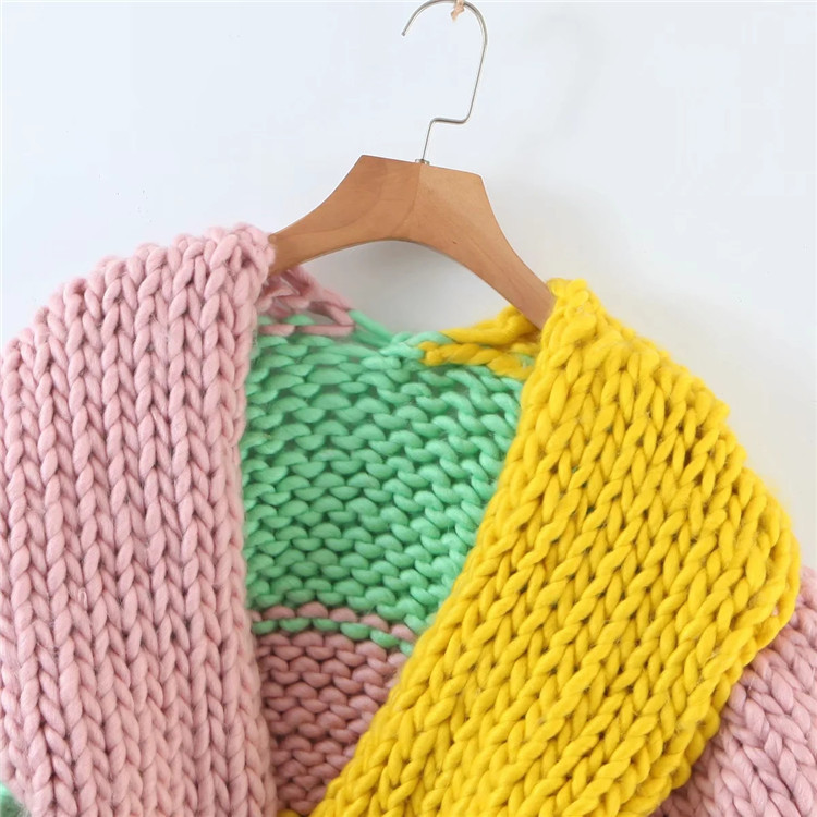 fashion hit color handmade sweater coat  NSLD15571