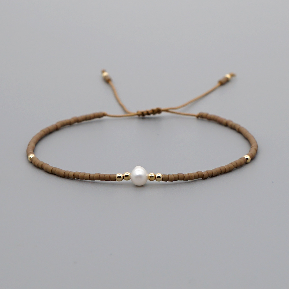 Perles De Riz D&#39;été Myuki Tissées À La Main Perles D&#39;eau Douce Naturelles Bracelet Simple En Gros display picture 27