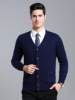 Sweater man Autumn and winter new pattern V-neck knitting Cardigan comfortable Easy Leisure clothes Button sweater coat 9082