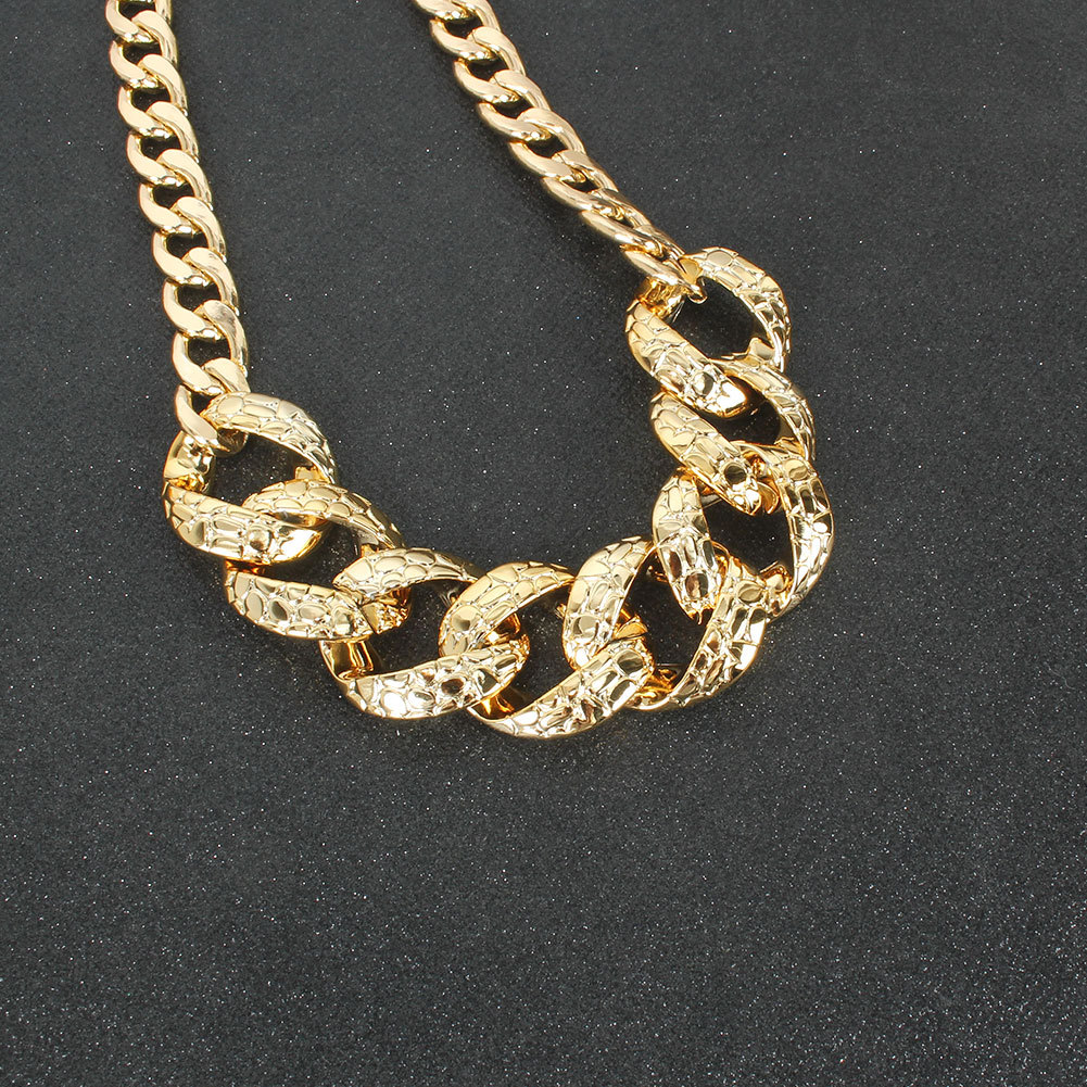 Retro Thick Chain Alloy Necklace Wholesale display picture 3