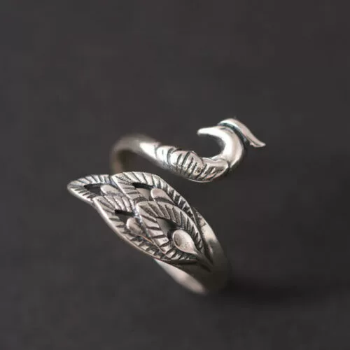 Creative retro Phoenix, adjustable ring, peacock
