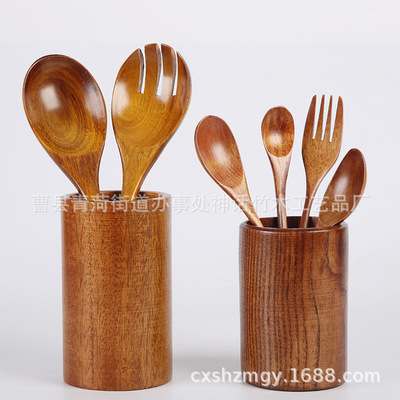 日式家用厨房筷子筒实木筷子筒筷子盒家用简约餐具家用筷子收纳盒