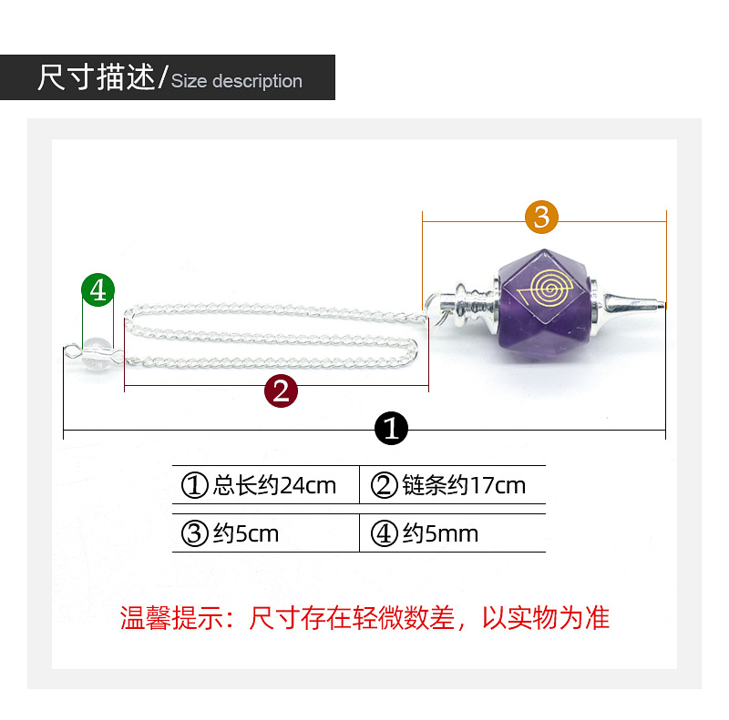 chakela amethyst powder crystal spirit pendulum green gold tiger eye stone healing necklace