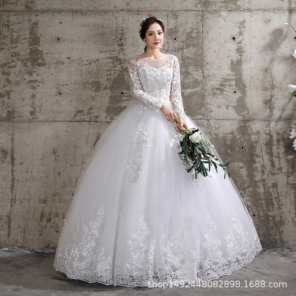Suzhou wedding bride's sleeve wedding wedding dress is thin and thin