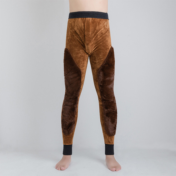Fashionable golden velvet cashmere winter keep warm trousers for men and women, factory direct supply