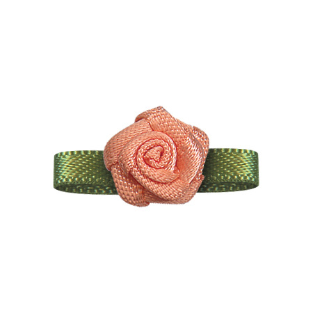 Yao Ming flor decoración hecha a mano cinta flor palabra hoja 2 puntos Rosa DIY material ropa horquilla decoración cinta flor
