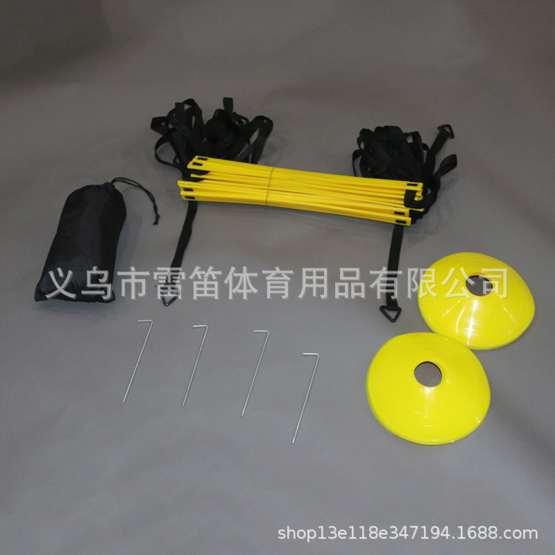 Cruz-Frontera de entrenamiento de fútbol escalera signo plato resistencia paraguas traje salto escalera agilidad escalera de entrenamiento cuerda escalera de entrenamiento