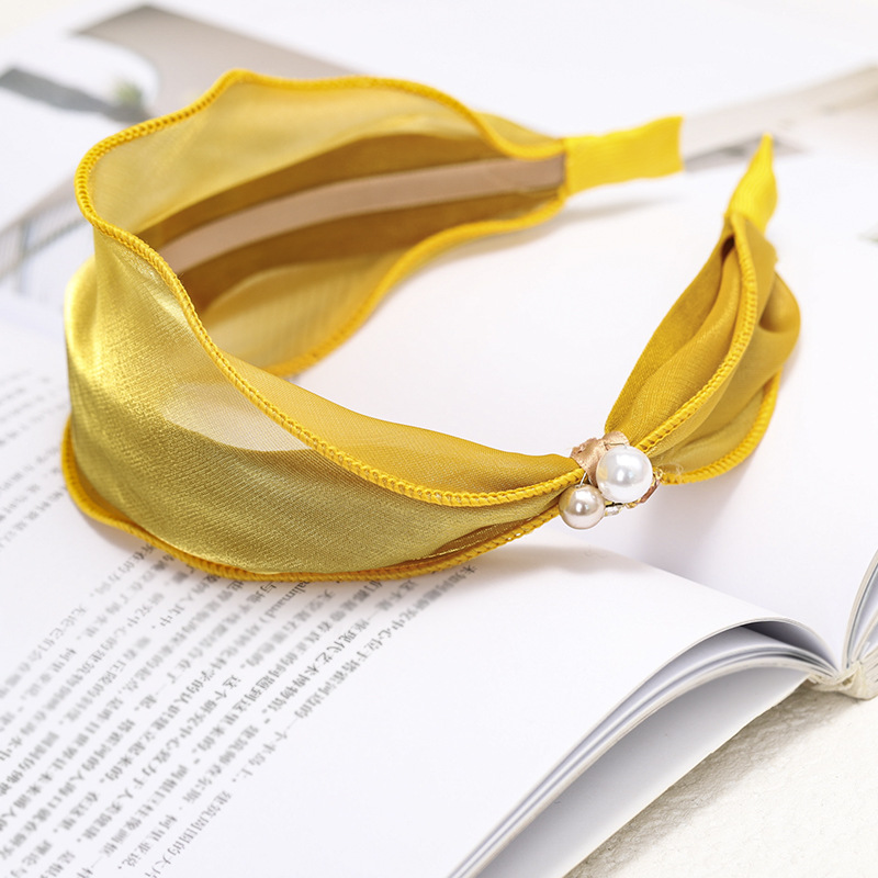 New Fashion Satin And Bright Silk Fabric Rhinestone Pearl Cheap Headband Wholesale display picture 8