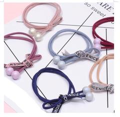 Hair tie, fresh and simple, versatile hair accessory, hairband, sand-rough pearl hair ribbon, hair loop, ponytail hair tie