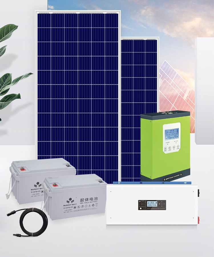 太阳能发电设备 太阳能锂电池 /胶体电池/铅酸电池 农场别墅用
