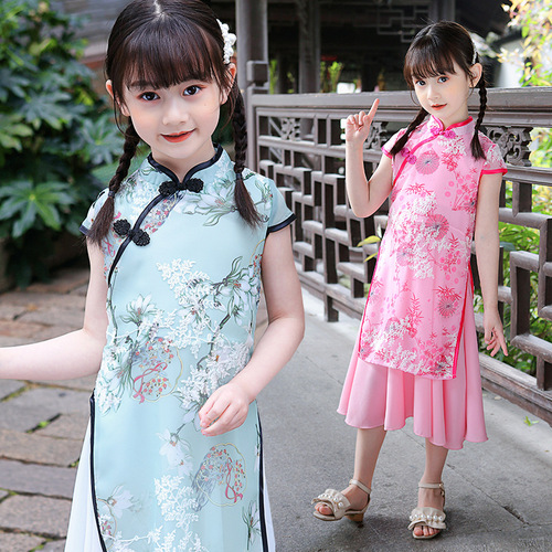 Hanfu children Chinese Dress Qipao skirt girl children Chinese Dress country dress girl show dress big children Chinese Dress skirt