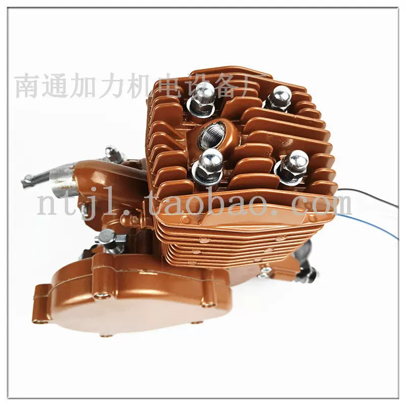 暗金色2冲程80cc发动机自行车改装引擎汽油机可定制红色金色