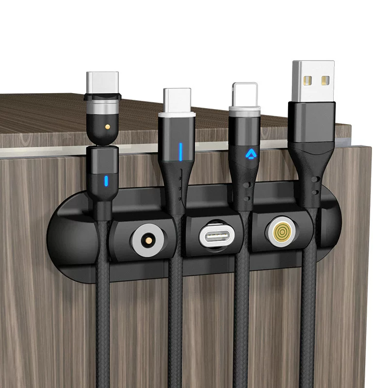 Desktop charging electromagnetic suction data cable Winders Soft glue Creative gifts Storage fixed threading wire manufacturers supply