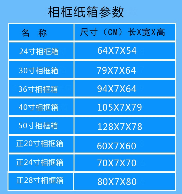 箱书画纸箱快递包装盒运输装饰画正方形相框婚纱照油画框打见描述