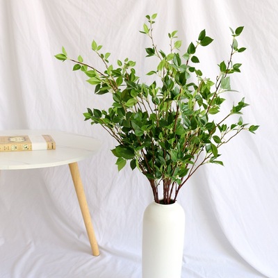 high-grade simulation film Feel Milan Eucalyptus Green plant leaf Plastic Wedding celebration flower arrangement Plastic flowers