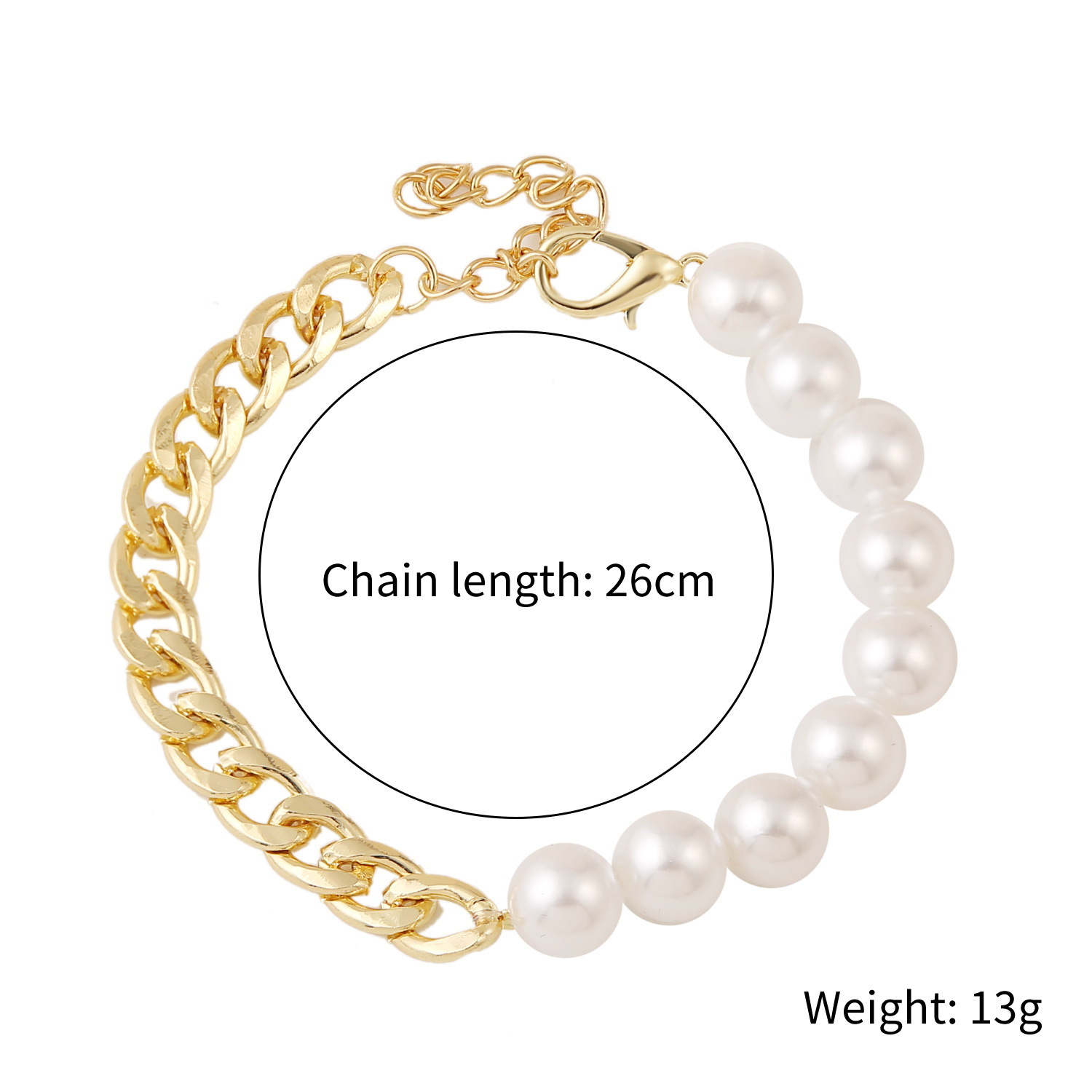 New Fashion Simple Chain Retro Pearl Necklace Bracelet Set Wholesale display picture 1