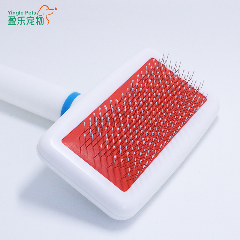 PET peine de acero inoxidable aguja de limpieza peine airbag peine cuidado de la piel gato y perro cepillo belleza suministros para mascotas