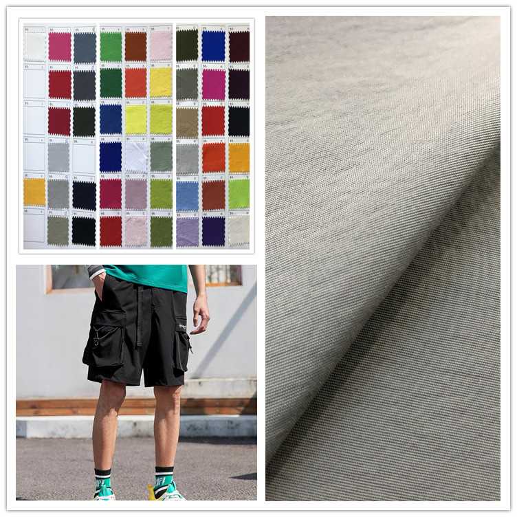 防水耐磨军工风春夏户外工装无弹梭织裤子面料 运动尼龙短裤面料