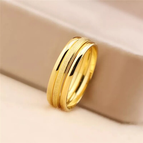Sansheng Sanshi index finger ring for women titanium steel extremely fine smooth frosted small ring ins couple set trendy tail ring