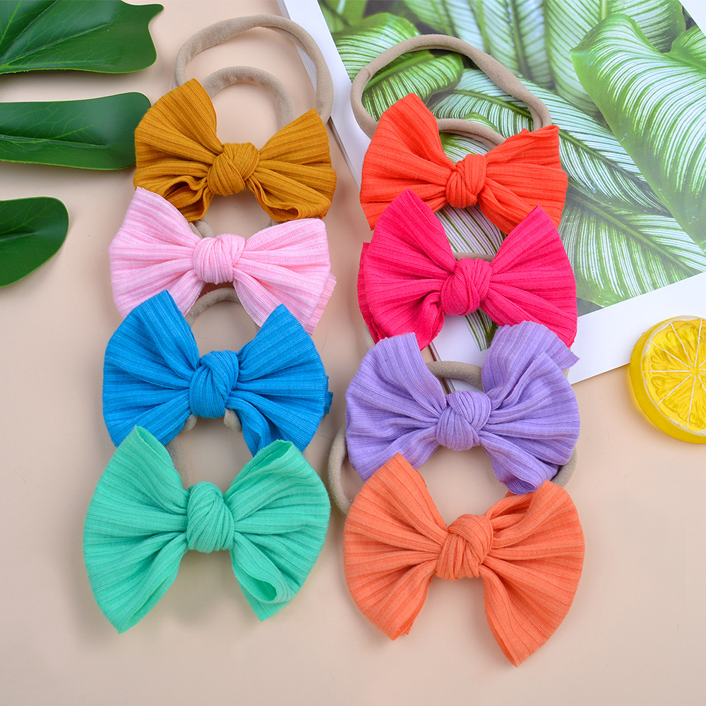 Nuevo Conjunto De Scrunchies De Pelo Bowknot De Tela Plisada display picture 3