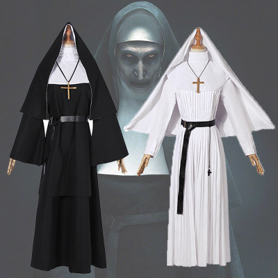 THE NUN Ghost nun dress stage Costume Large Sisters clothing A clergyman Robe