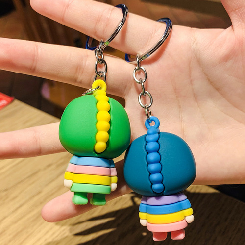 Colorful dinosaur small gift accessories, cute PVC three-dimensional cartoon doll, cultural and creative small pendant, small gift giving