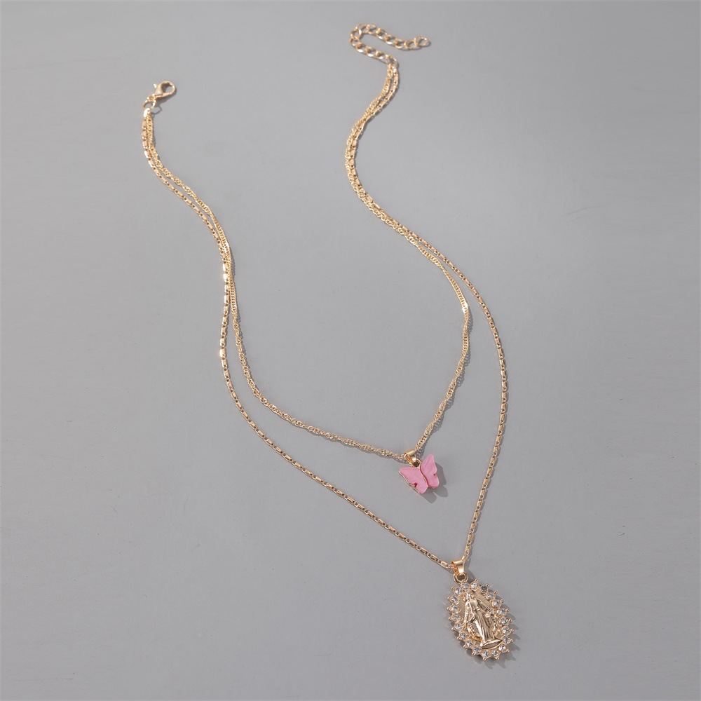 Long-style Cherry Sweater Chain 4-layer Love Necklace Bohemia Love Multilayer Necklace display picture 10