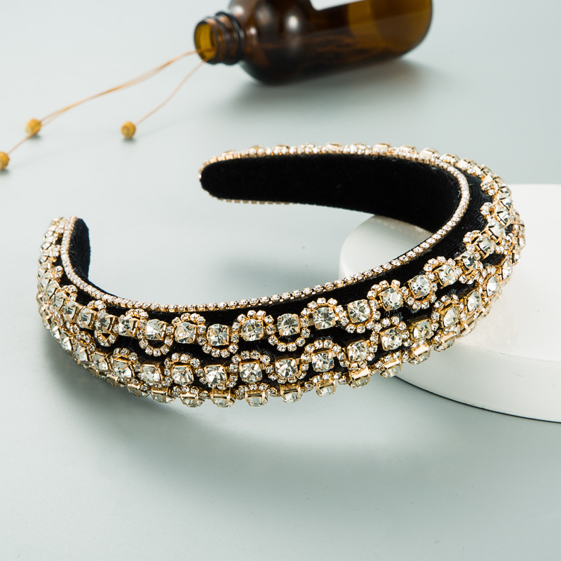 Bandeau De Strass De Mode Éponge De Velours display picture 6