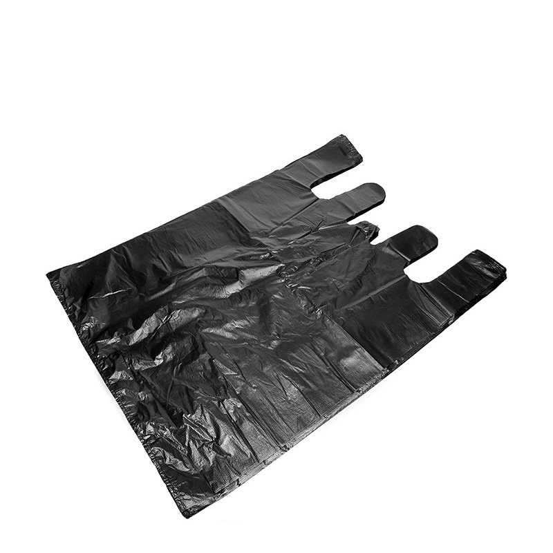 黑色大号背心垃圾袋手提式加厚环卫垃圾袋家用一次性塑料袋子批发