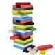 Pine stacked high building blocks 54 children's digital color stacked puzzle wooden early education toys manufacturers wholesale