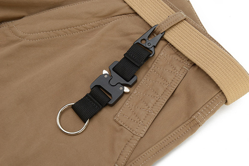 Outdoor tactical cobra buckle nylon webbing hanging buckle keychain tactical carabiner eagle beak hook molle