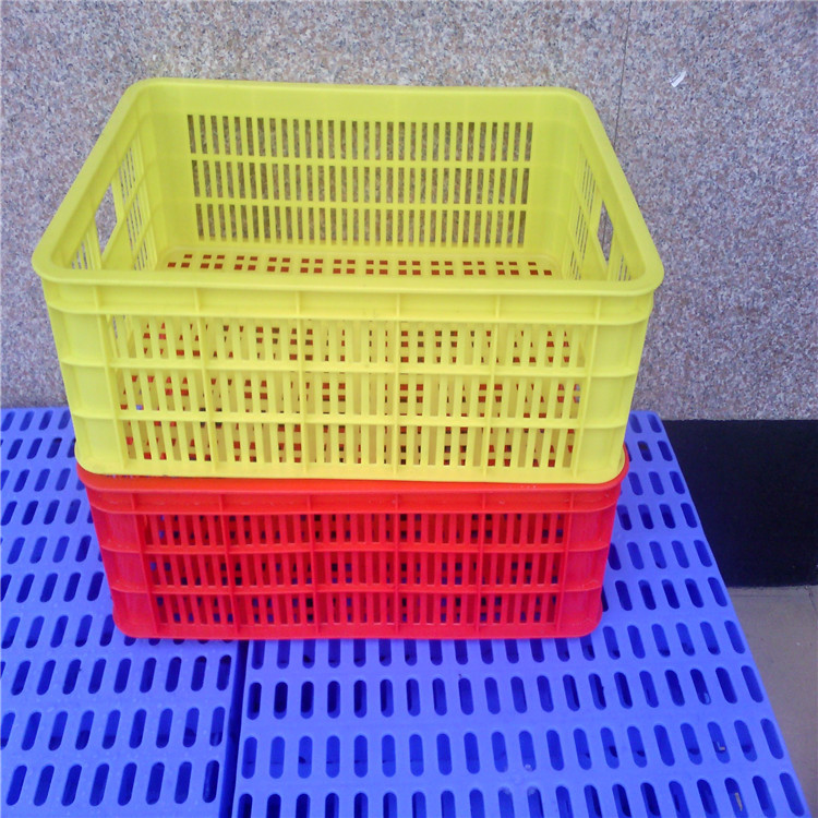 630*415*185mm熟胶塑料筐 广州水果框苗筐 汕头长方形收纳周转筐