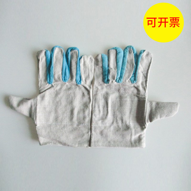 厂家批发双层全帆布劳保用品手套加厚电焊防护手套 工作劳保手套