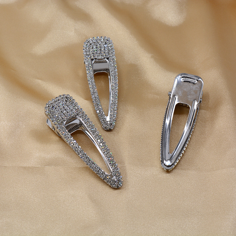 Korean Rhinestone Duckbill Clip Full Drill Metal Bangs Clip display picture 2