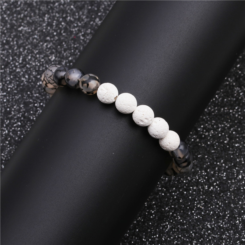 Hot Sale Dragon Stone Beaded Bracelet 8mm Volcanic Stone Beaded Bracelet display picture 5