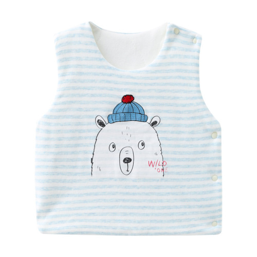 Baby vest autumn and winter newborn baby vest pure cotton thickened children's vest boy infant toddler waistcoat girl