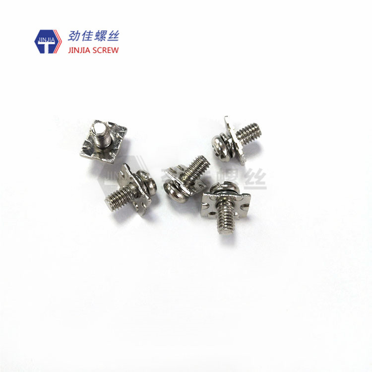 10年品牌螺丝厂家现货直销四方垫圆头接线端子M3.5*8三组合螺丝